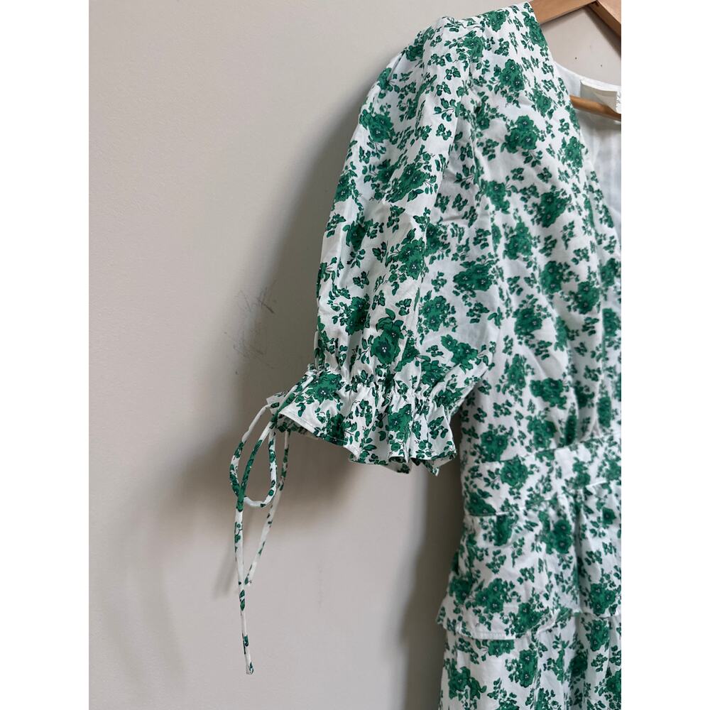 Hyacinth House Tuckernuck Green Floral Irenea Midi Dress Size Med Cottagecore - Picture 2 of 6